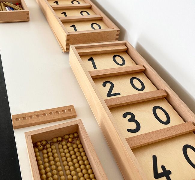 Seguin boards and golden beads